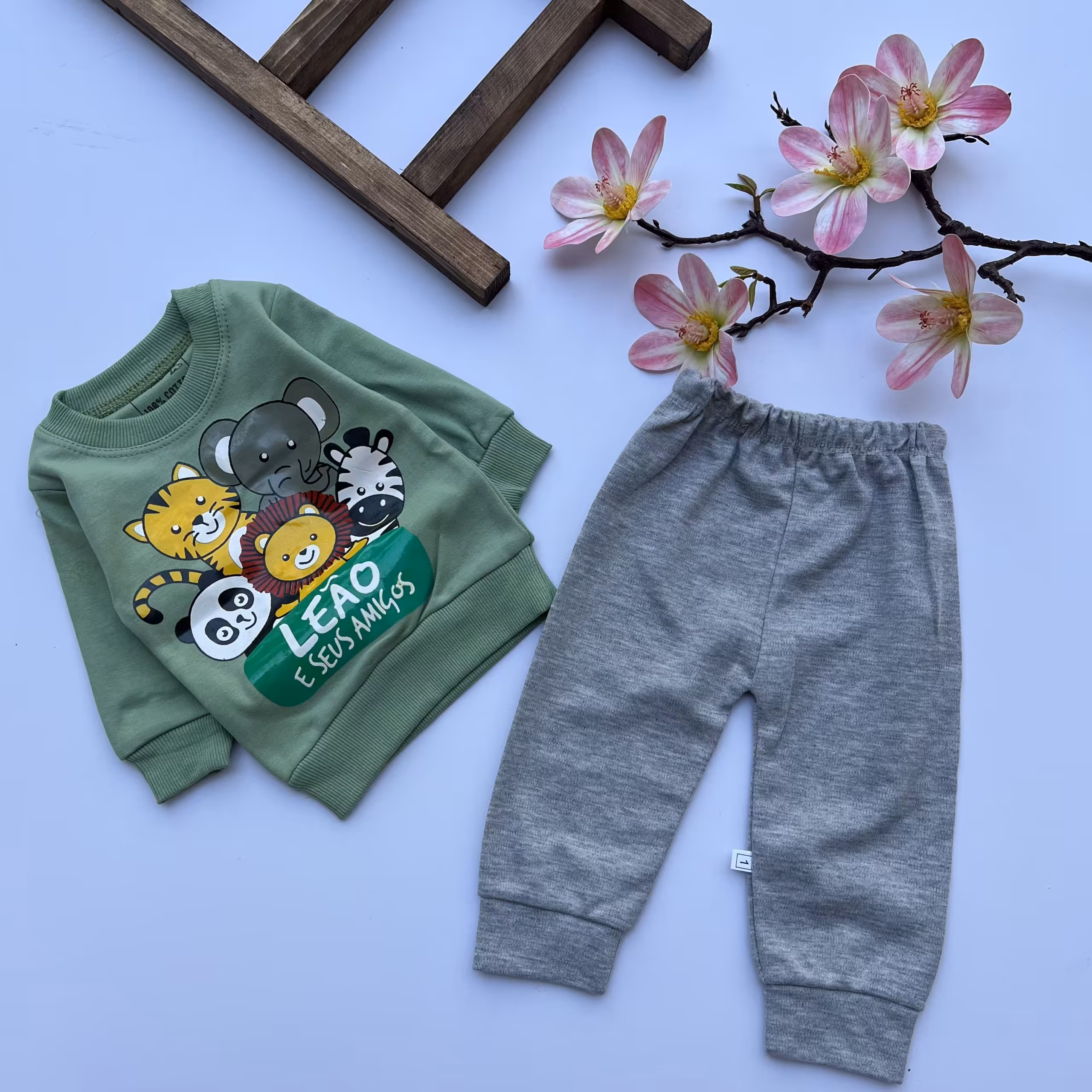 بلوز شلوار حیوانات پسرانه، جنس صددرصد پنبه