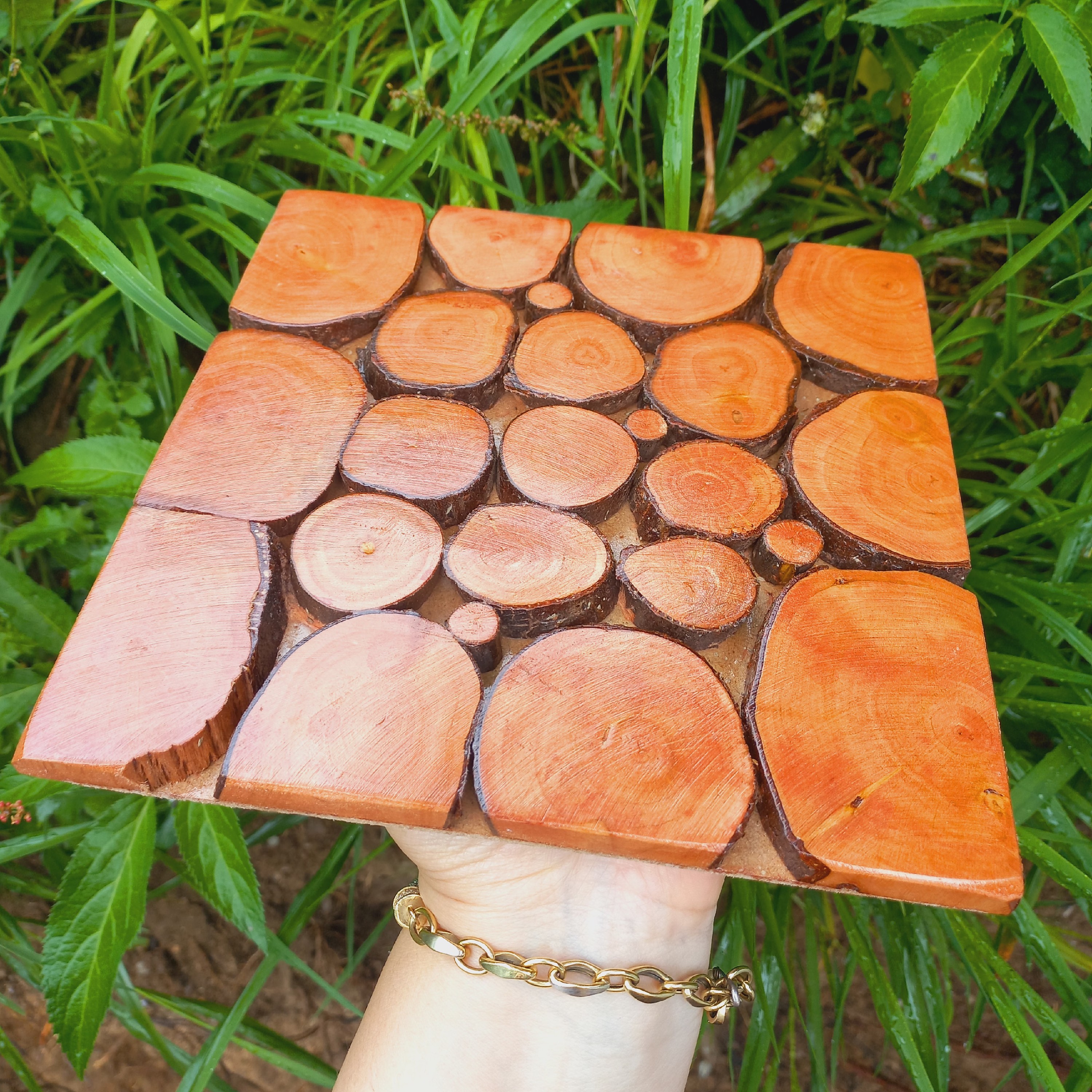 زیر قابلمه ای طرح چوب