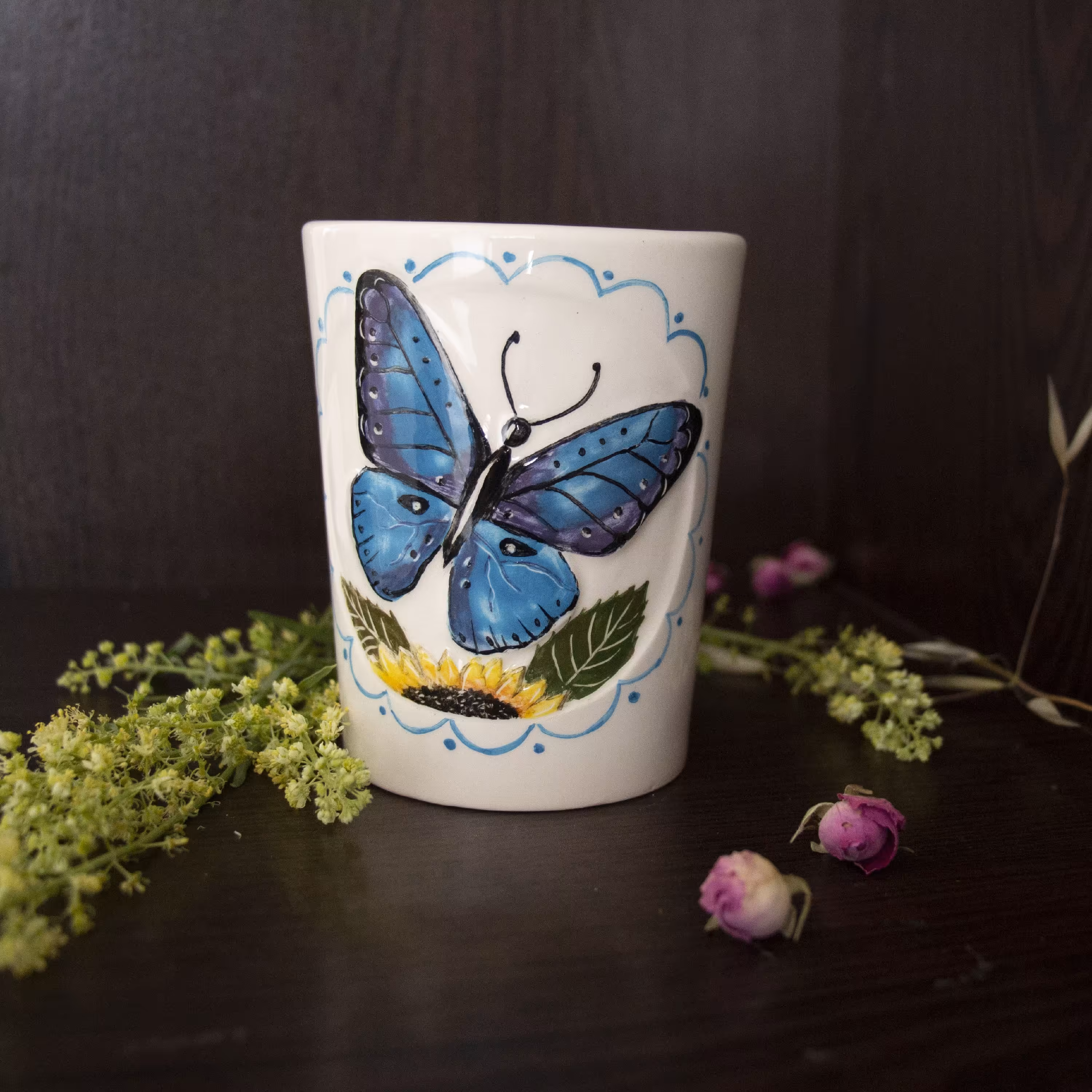 ماگ سرامیکی طرح پروانه (عمده)