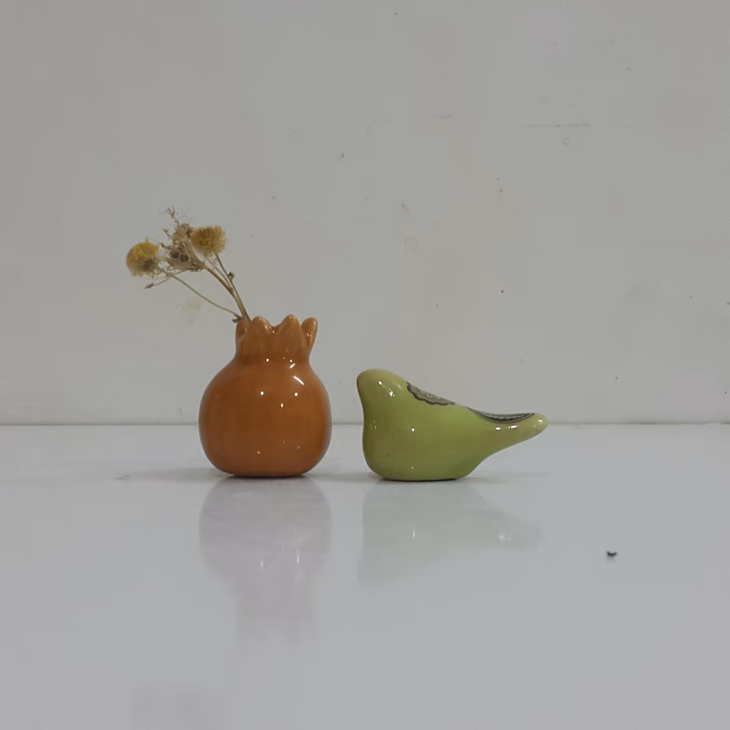 پرنده انگشتی و انارسرامیکی کد 21