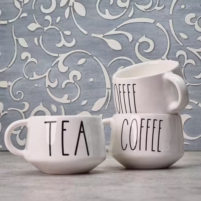 فنجان سرامیکی تکست مخروطی coffee