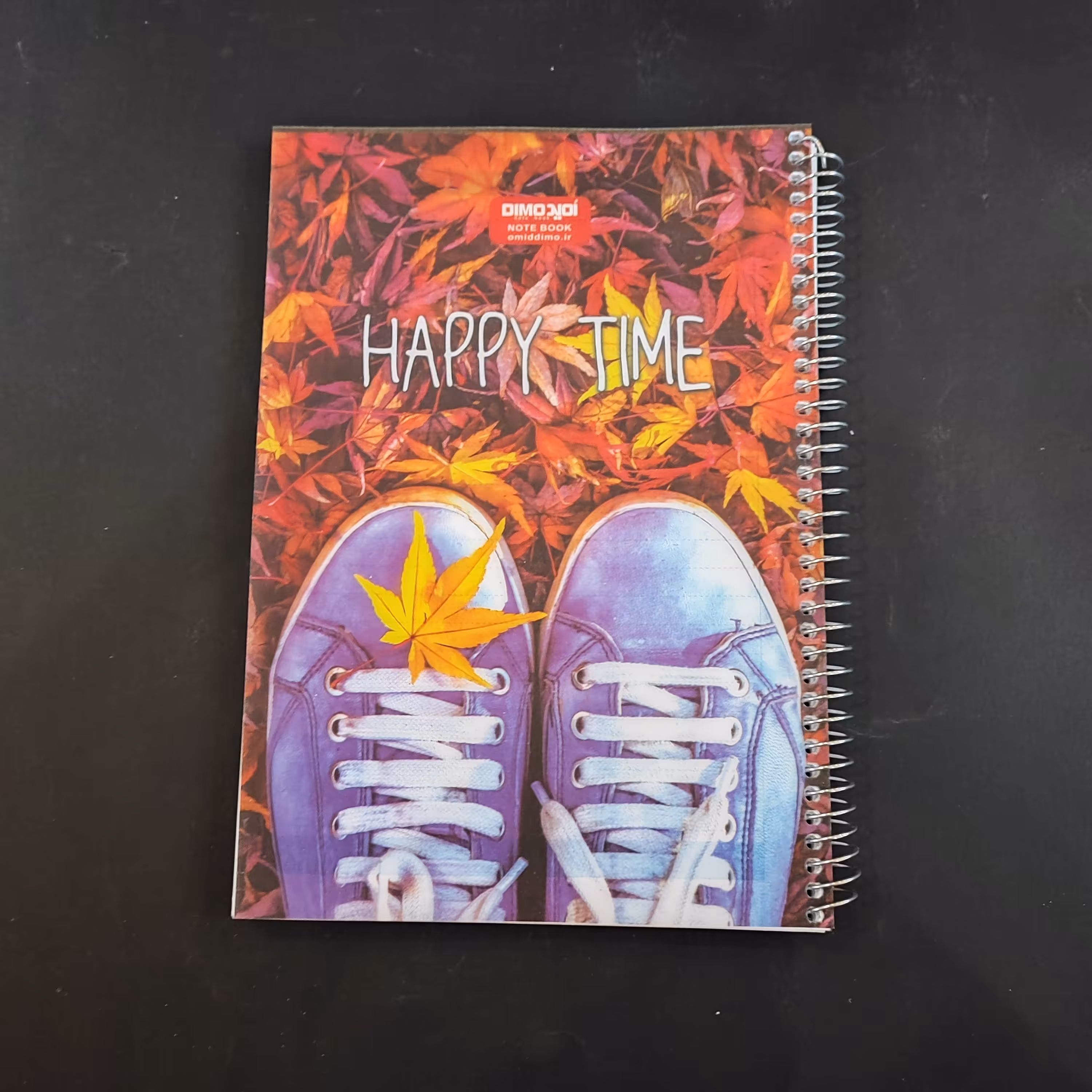 دفتر  100 برگ - امید -  خط دار جلد طلقی سیمی - طرح  کفش 