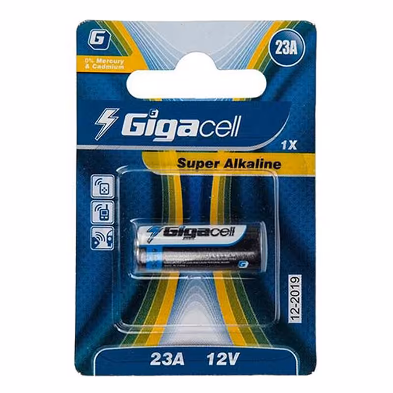 خرید باتری 23A گیگاسل مدل ریموتی بسته 1 عددی