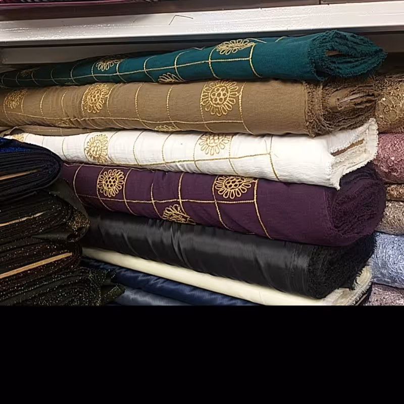 پارچه ابروبادی خامه دوزی