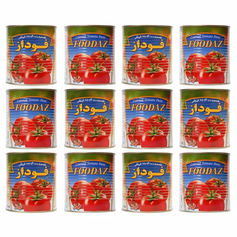 رب گوجه فرنگی فوداز - 800 گرم بسته 12 عددی