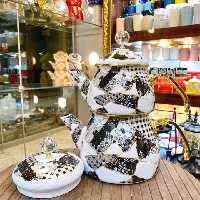 کتری قوری لعابی درب الماسی ترکبسیار ضخیم و مقاومرنگ دسته ها ثابتکتری دارای درب جداهزینه ارسال رایگان 