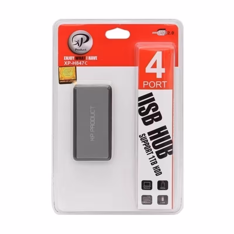 هاب 4 پورت USB 2.0 ایکس پی-پروداکت مدل XP-H847D