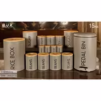 سرویس آشپزخانه 853115دودی اسمارت 15 پارچه در چوبی  بی وی کی 