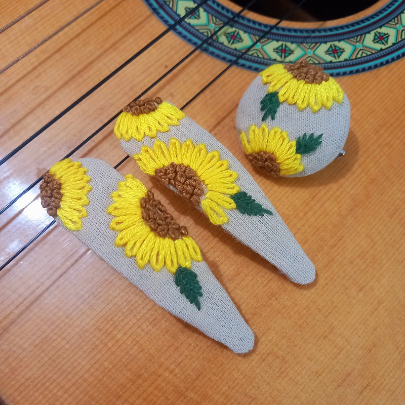 گیره گلدوزی تق تقی جفتی همراه با پیکسل