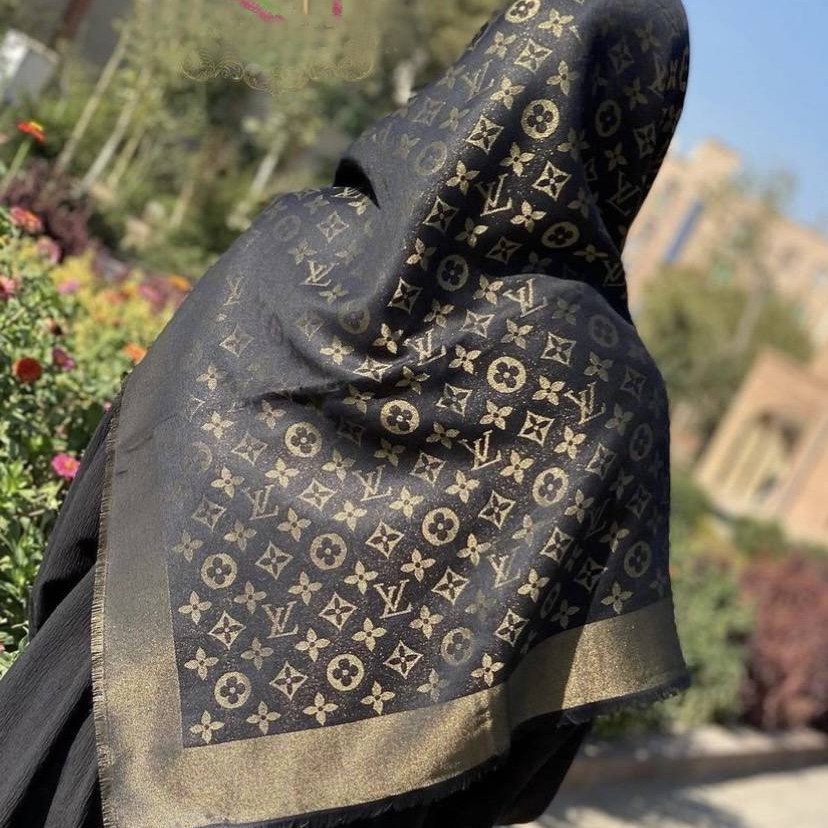 روسری نخ ابریشم لمه دار وارداتی 