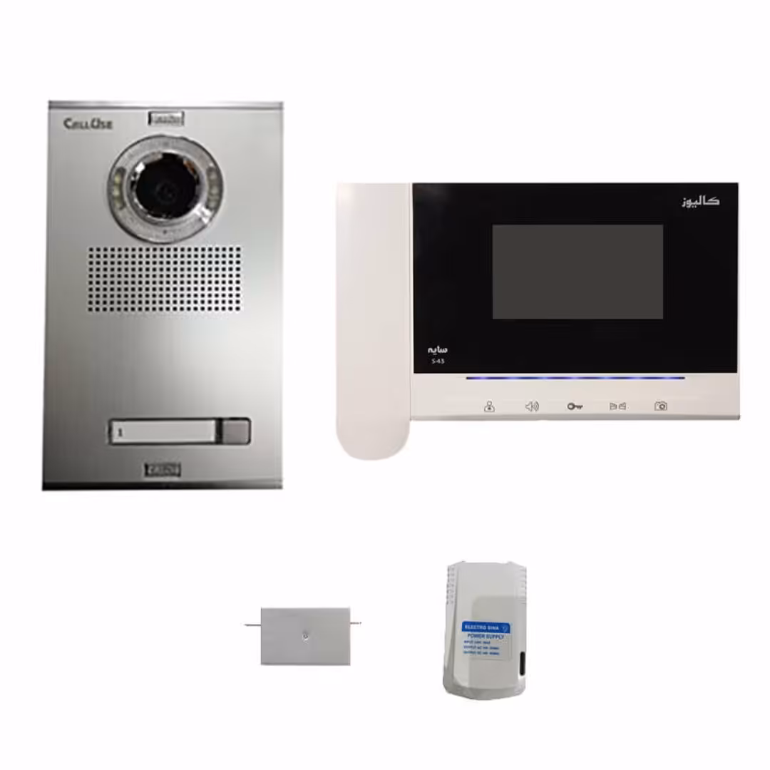 پکیج  آیفون تصویری یک طبقه کالیوز مدل سایه S43 صفحه نمایش  چهار اینچ