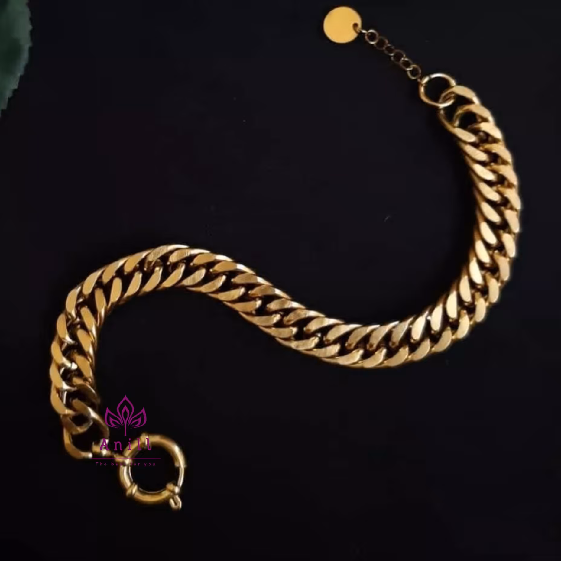 دستبند کارتیر استیل طلایی  کد 572