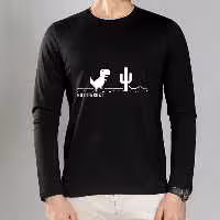 تیشرت آستین بلند دایناسور کروم