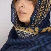 شال طرح دار نخی