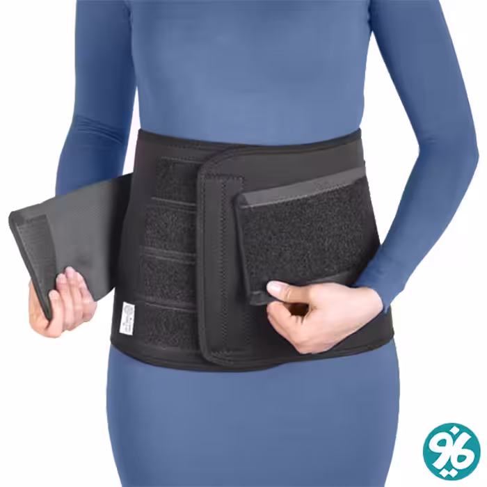 شکم بند لاغری ورزشی نئوپرن طب و صنعت با کش دوبل کد 62100