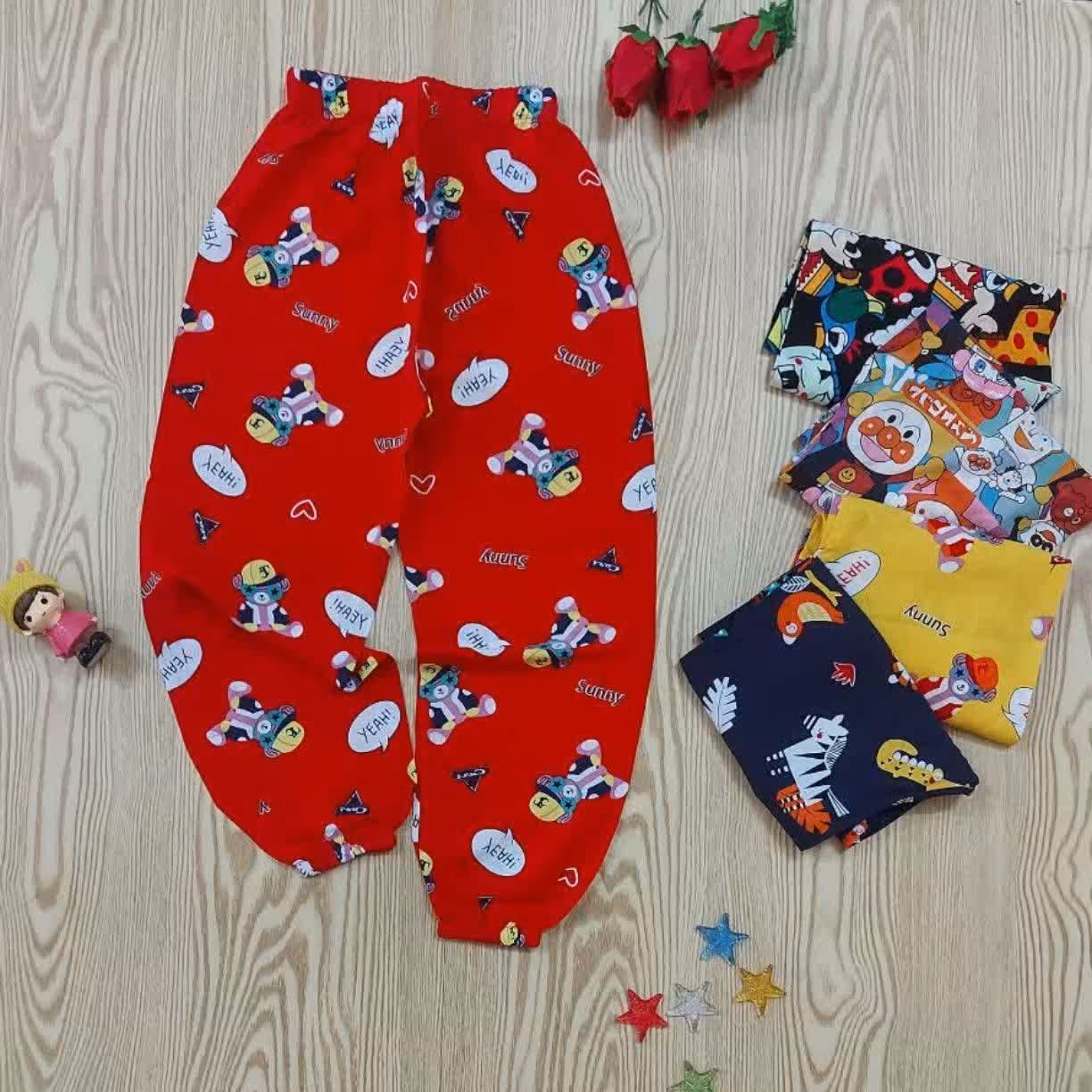 شلوار  نخی سندباد ی دخترانه خارجی نرم و لطیف کیفیت تضمینی عالی 