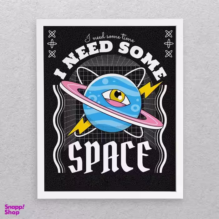 تابلو مدل دکوراتیو طرح فضا I Need Some Space کد 670