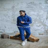 ست بالا و پایین آبی مردانه سه نخ شادون تیره OUTFİT MAN