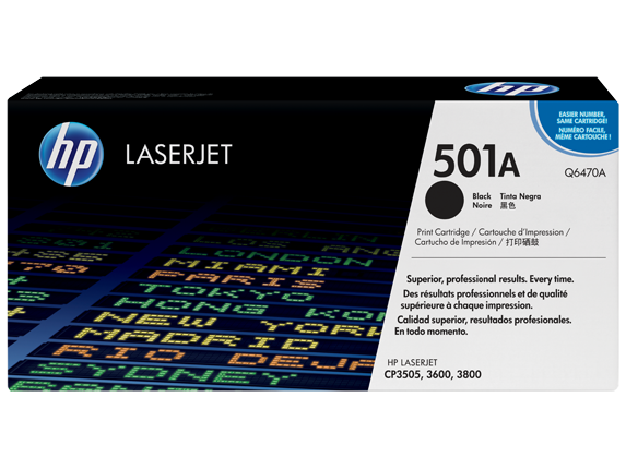 کارتریج لیزری اچ پی مدل 501A رنگ مشکی Q6470A