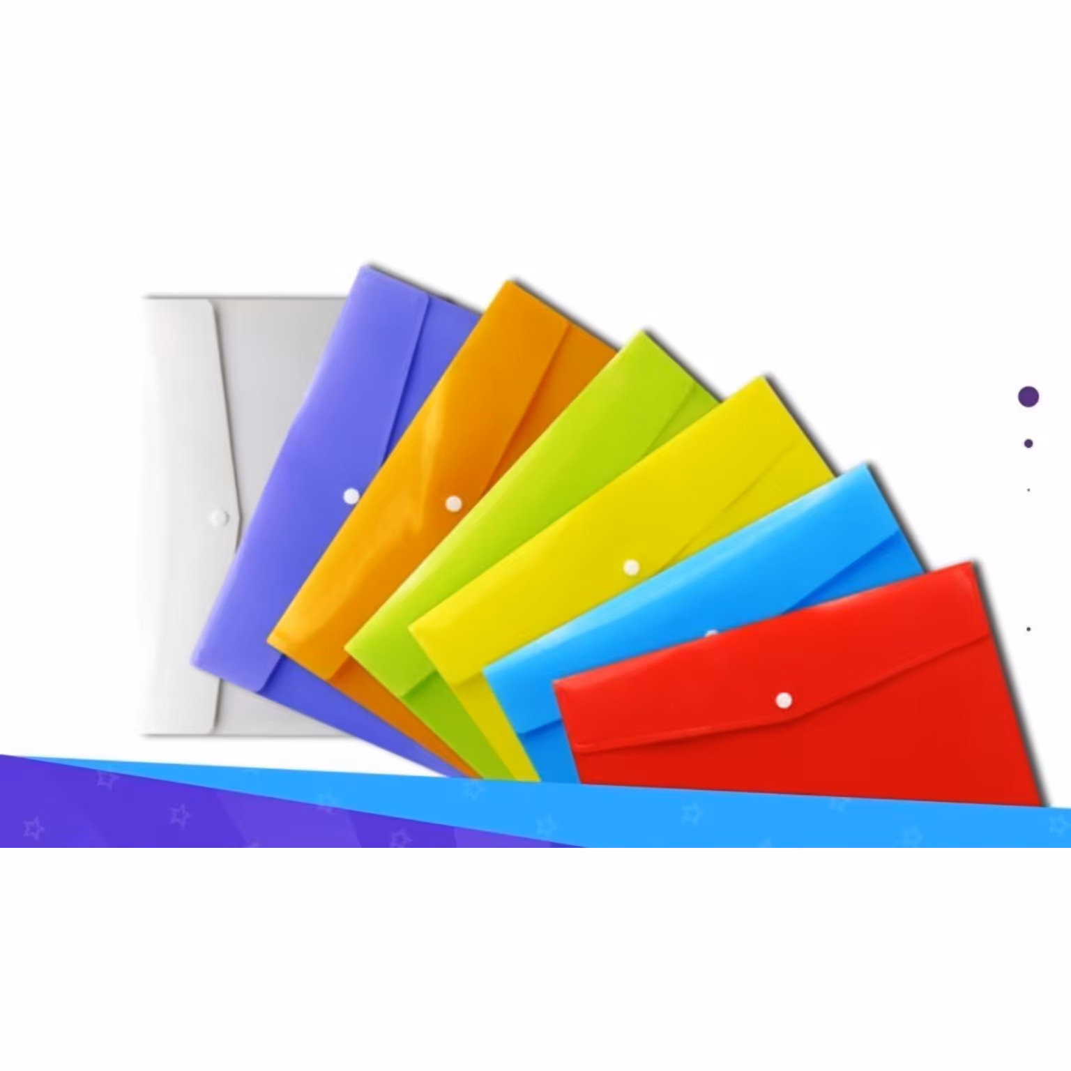 پوشه دکمه دار پلاستیکی سایز آ4