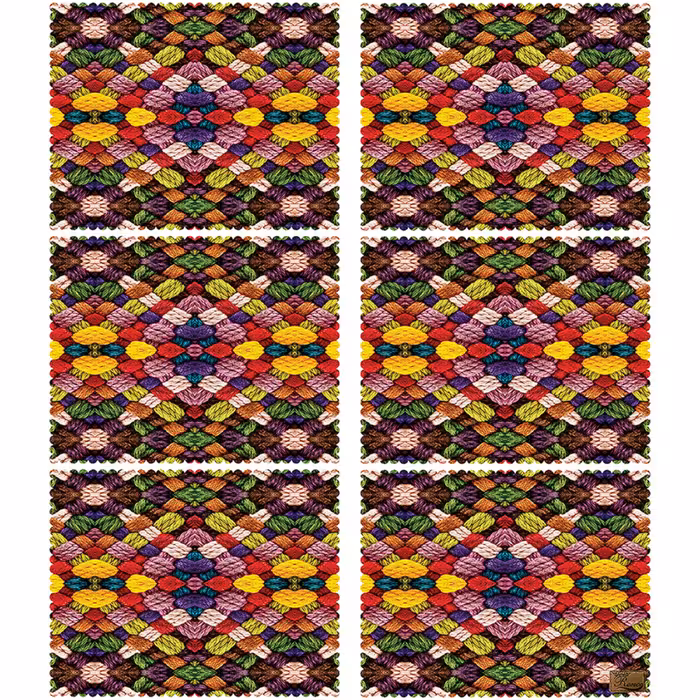 زیر بشقابی مستطیلی پارچه مخمل سایز 35 در 40 مدل U3-158 شرکت رنس