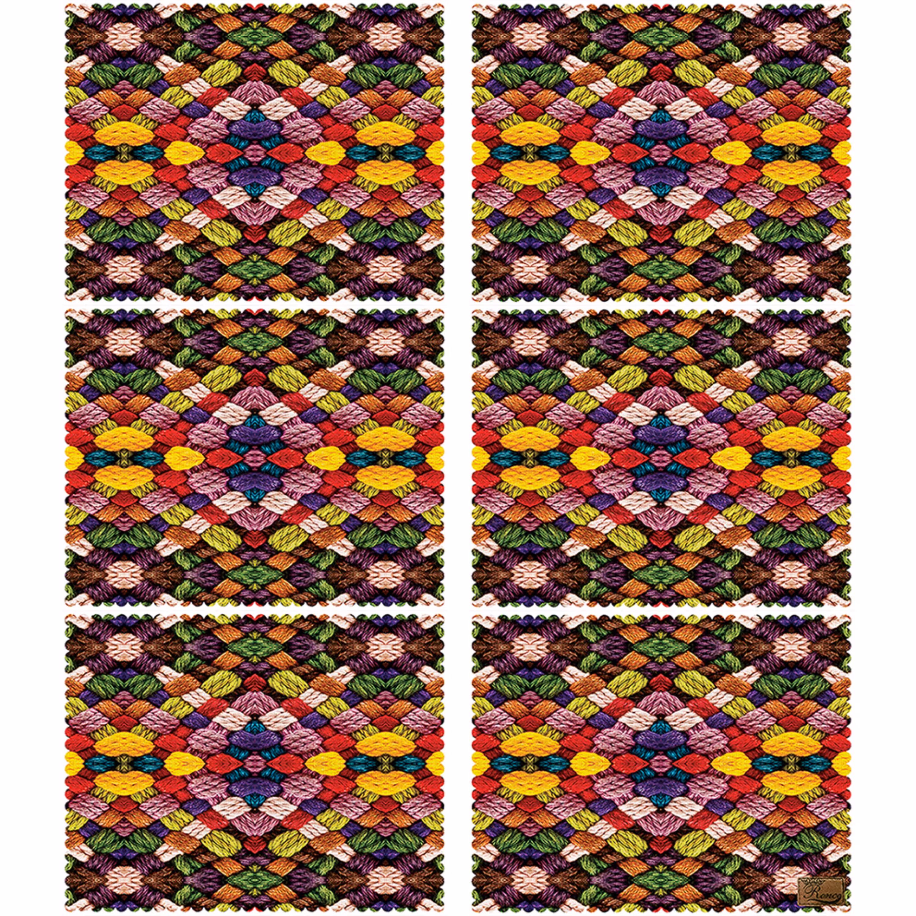 زیر بشقابی مستطیلی پارچه مخمل سایز 35 در 40 مدل U3-158 شرکت رنس