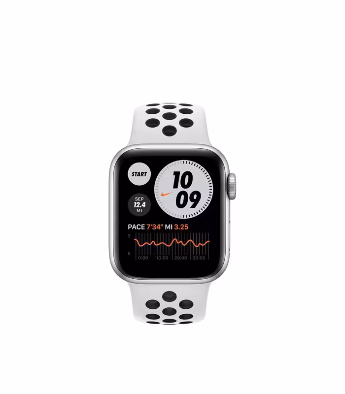 اپل واچ سری 6 مدل 44mm با بند نایکی نقره ای- Apple watch series 6 nike Silver