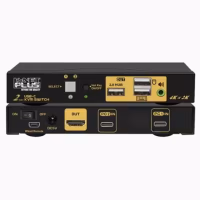 کی وی ام سوئیچ 2 پورت Type C کی نت پلاس KP-SWKC002