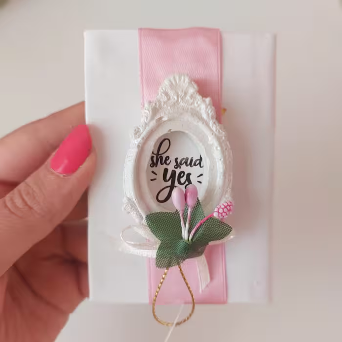 گیفت قران she said yes رنگ صورتی قابل سفارش با رنگ مورد نظر 