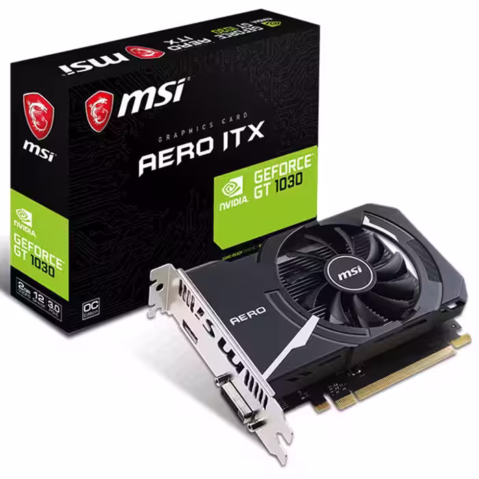 کارت گرافیک ام اس آی مدل GeForce® GT 1030 AERO ITX 2G OC - پردیس پازار