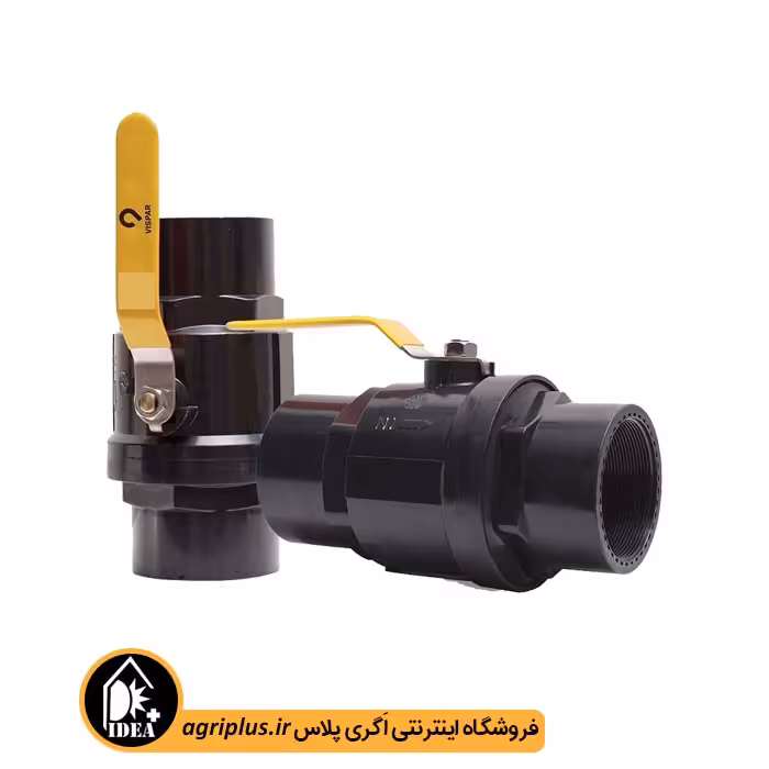شیر گازی پلیمری 1 اینچ دسته فلزی