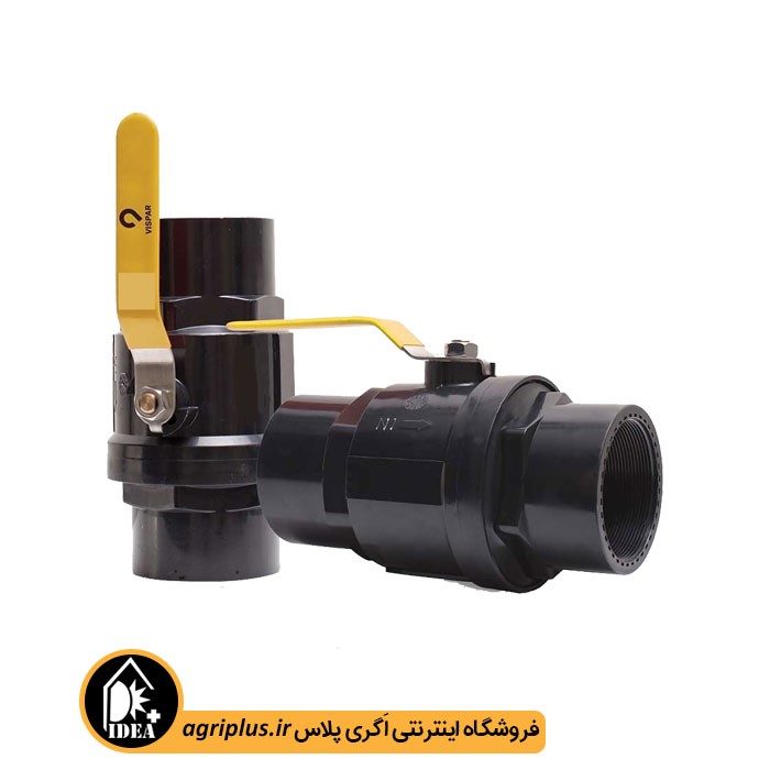 شیر گازی پلیمری 1 اینچ دسته فلزی