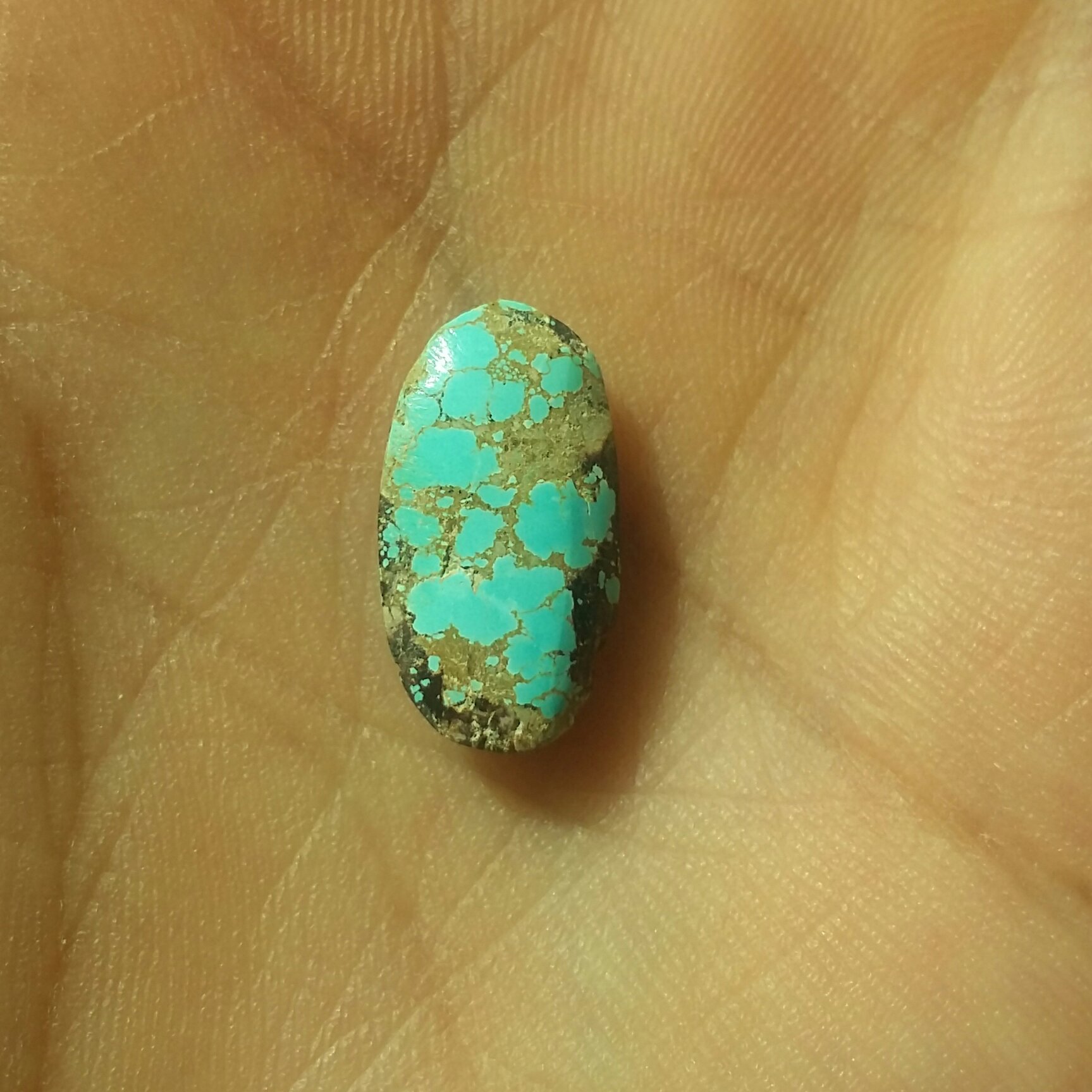 نگین فیروزه طبیعی و بدون بهسازی خوش رنگ و زیبا دیدنی