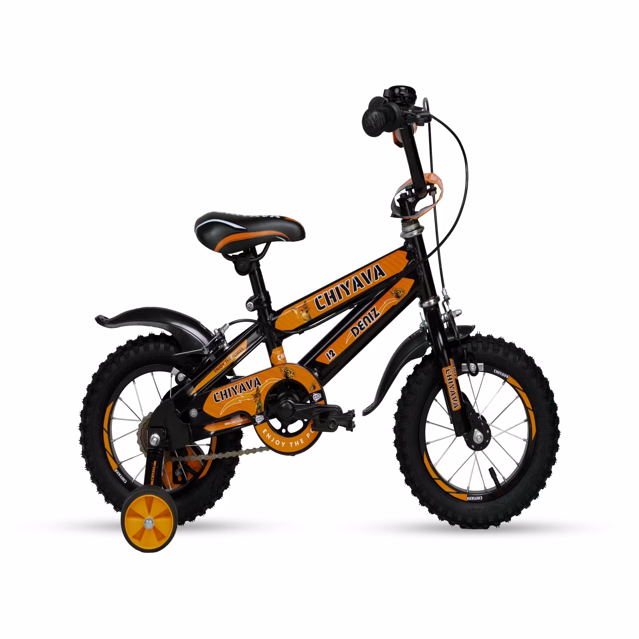 دوچرخه چیاوا مدل دنیز سایز 12 مشکی نارنجی