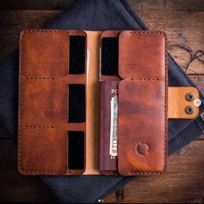 کیف پول و مدارک مدل فروزان. کاملا طبیعی و دست دوز