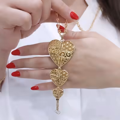 گردنبند بلند طرح  طلا هترینگ جدید