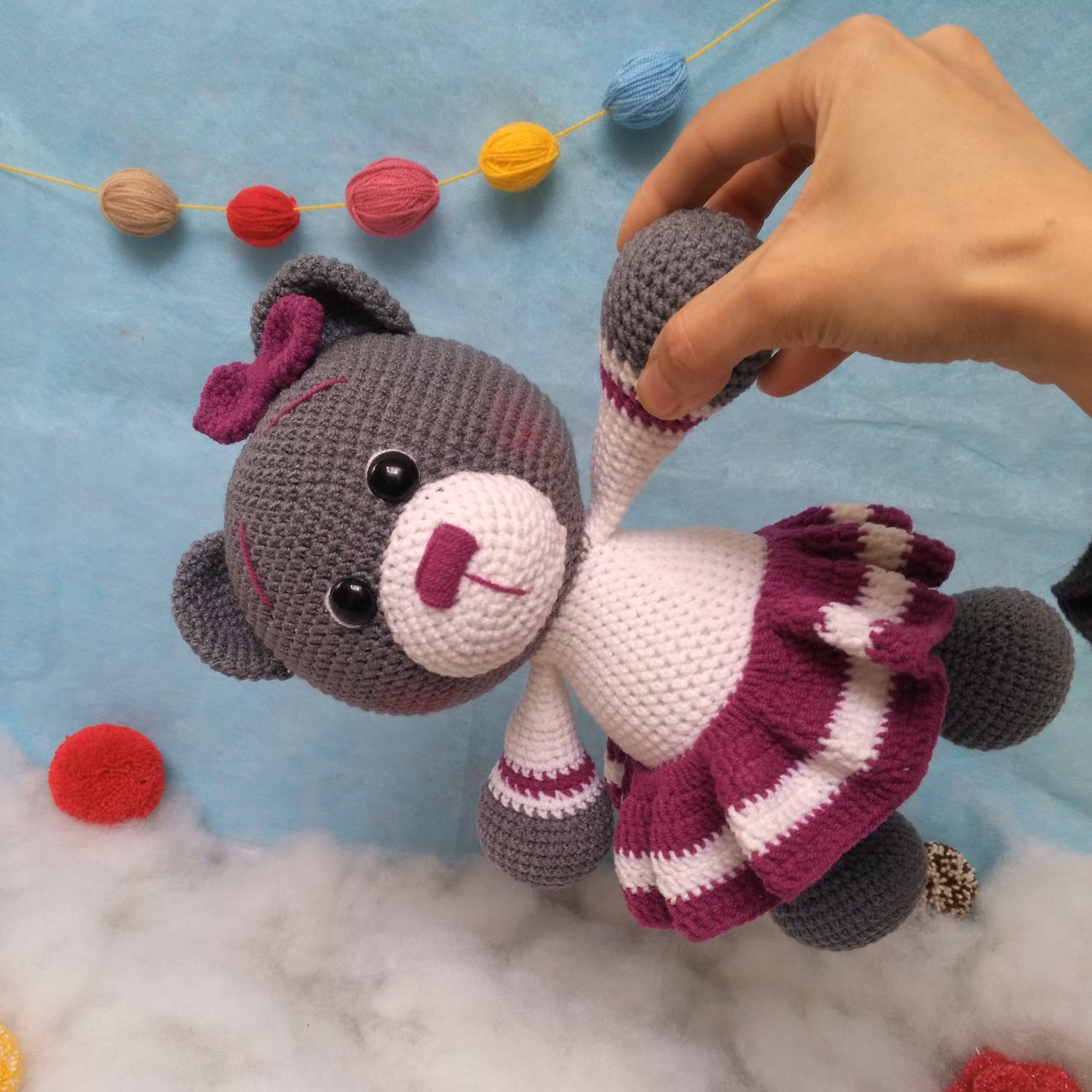 عروسک بافتنی خرس 