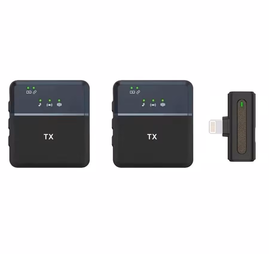 میکروفن یقه ای بی سیم مدل SX8 Dual Mic iphone