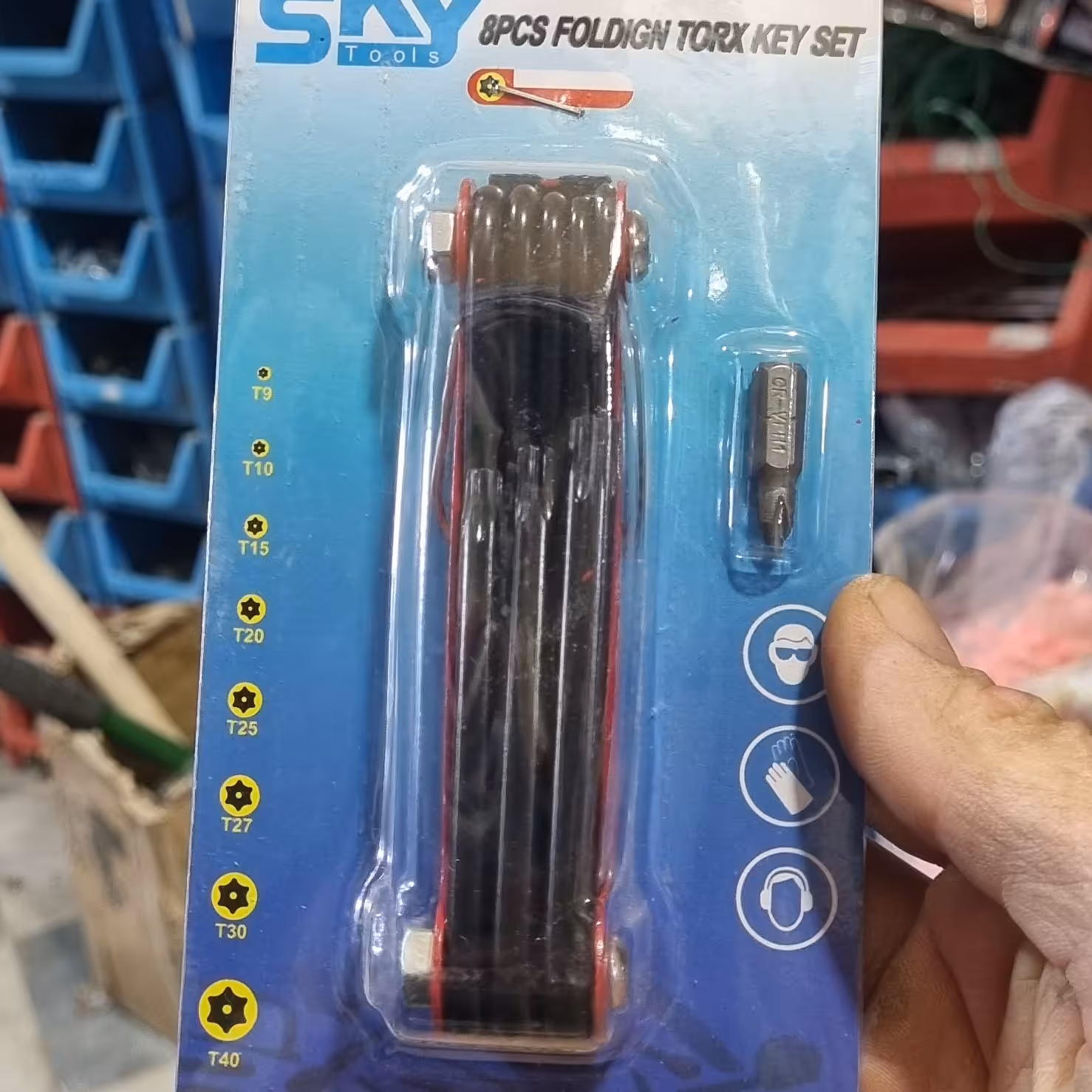 سری آچار ستاره چاقویی 8عددی اسکای