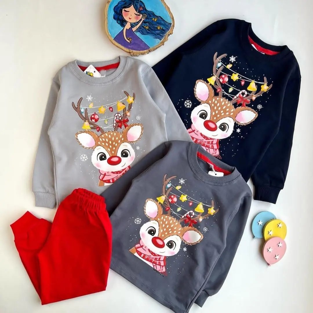 لباس کودک و بچگانه بلوز شلوار اسپرت دخترانه و پسرانه کیفیت عالی سایز دو تا هشت سال