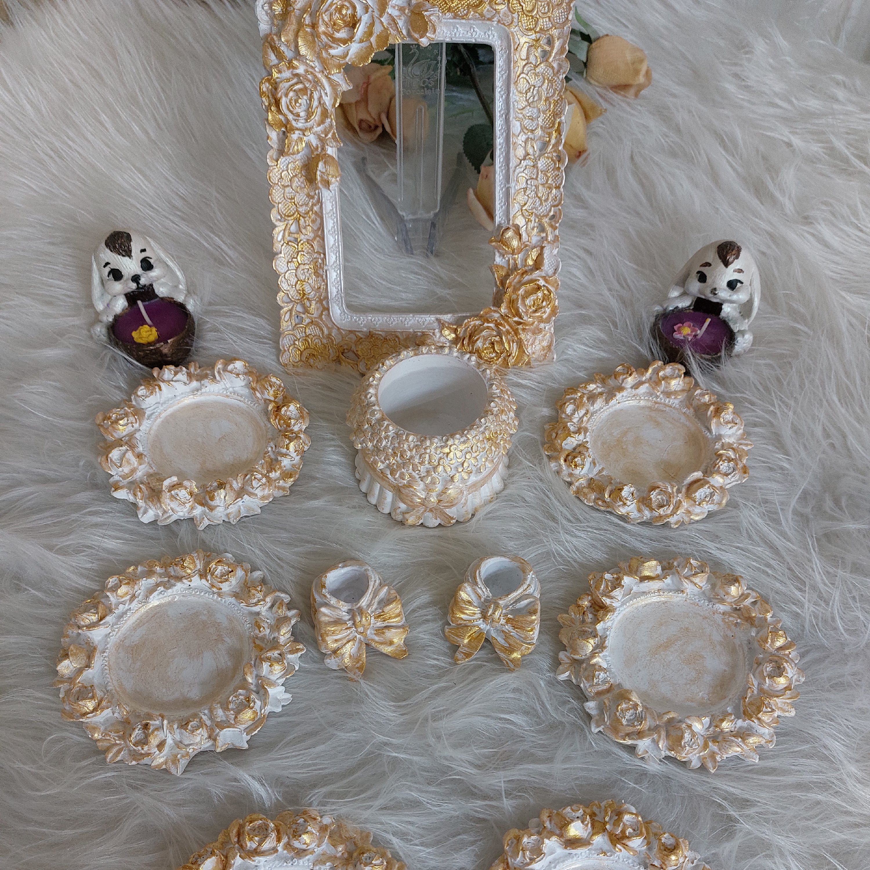 هفت سین سفید طلایی جذاب و شیک