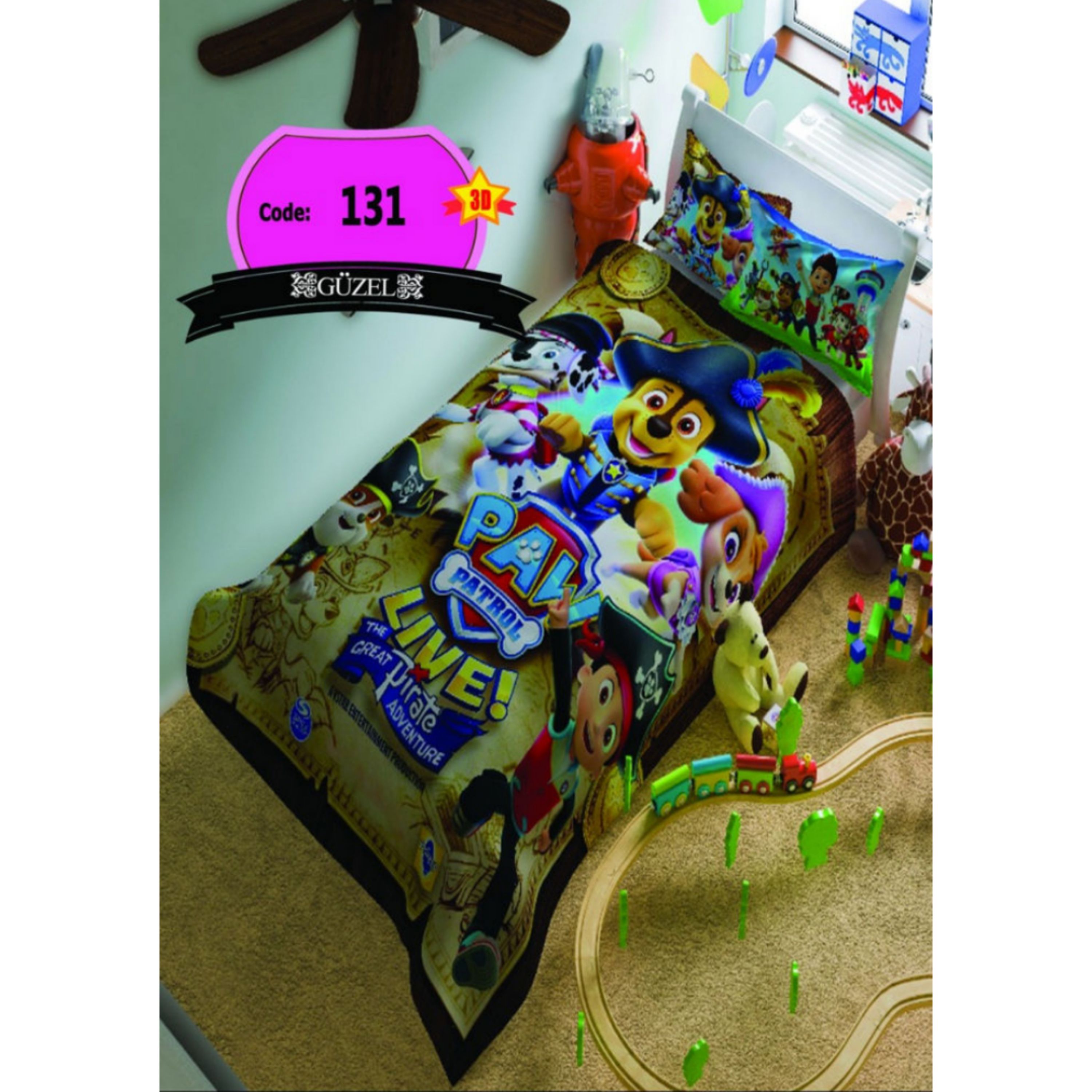 روتختی تک نفره سه بعدی برند گوزل -5 تکه -کد131