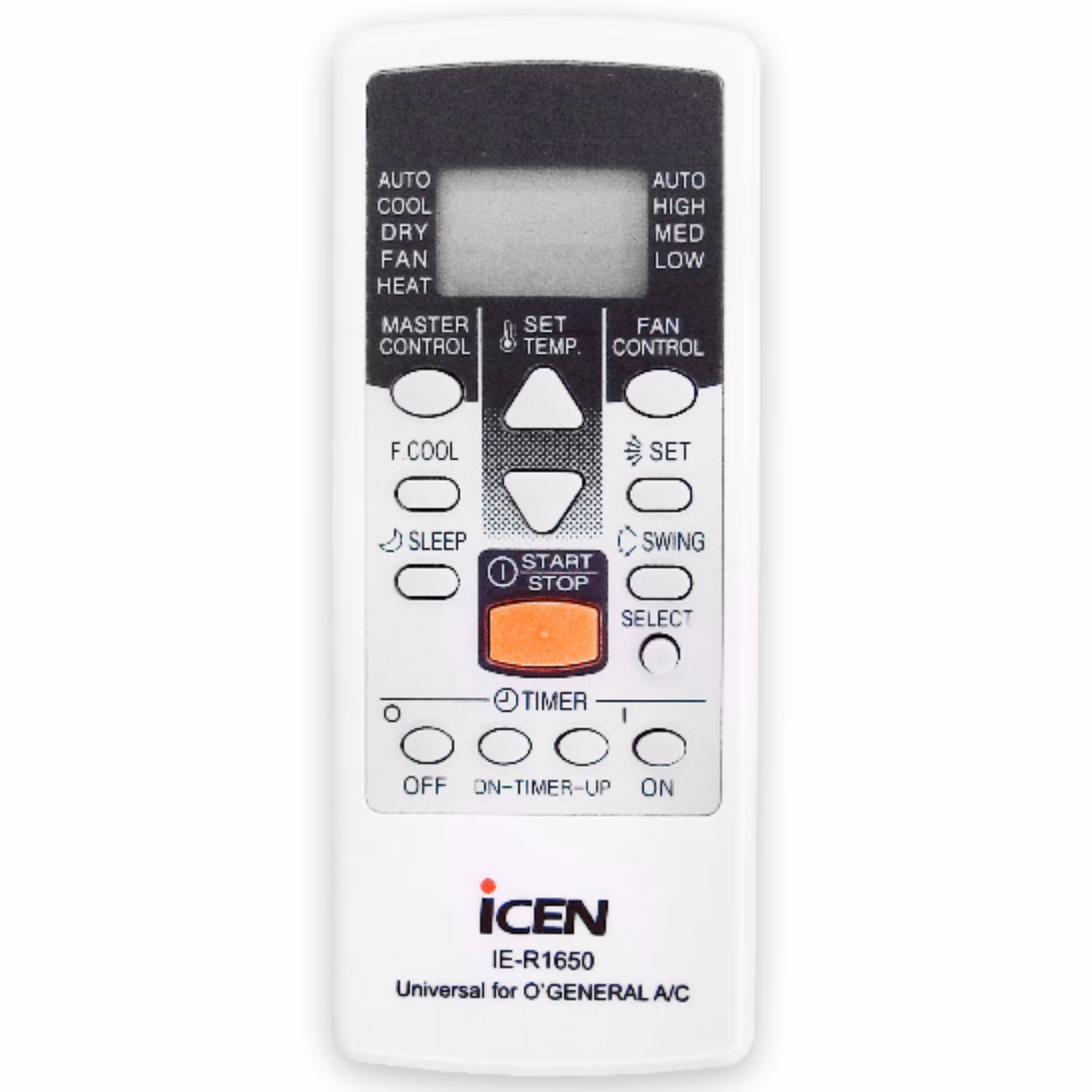 کنترل کولر گازی همه کاره او جنرال آی سن ICEN O GENERAL مدل IE-R1650