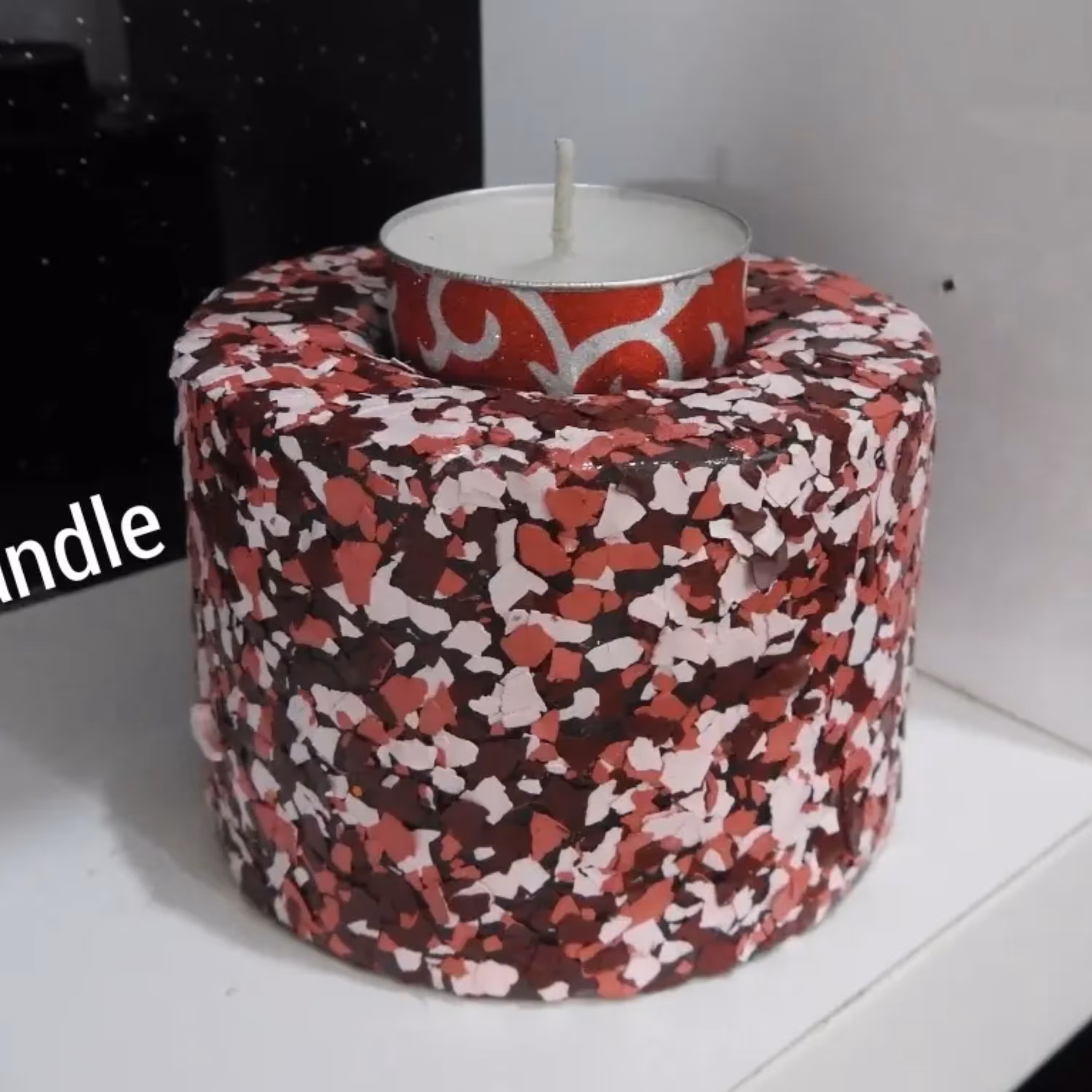 شمع وارمر دار گرانیتی رنگ ترکیبی زرشکی قرمز صورتی