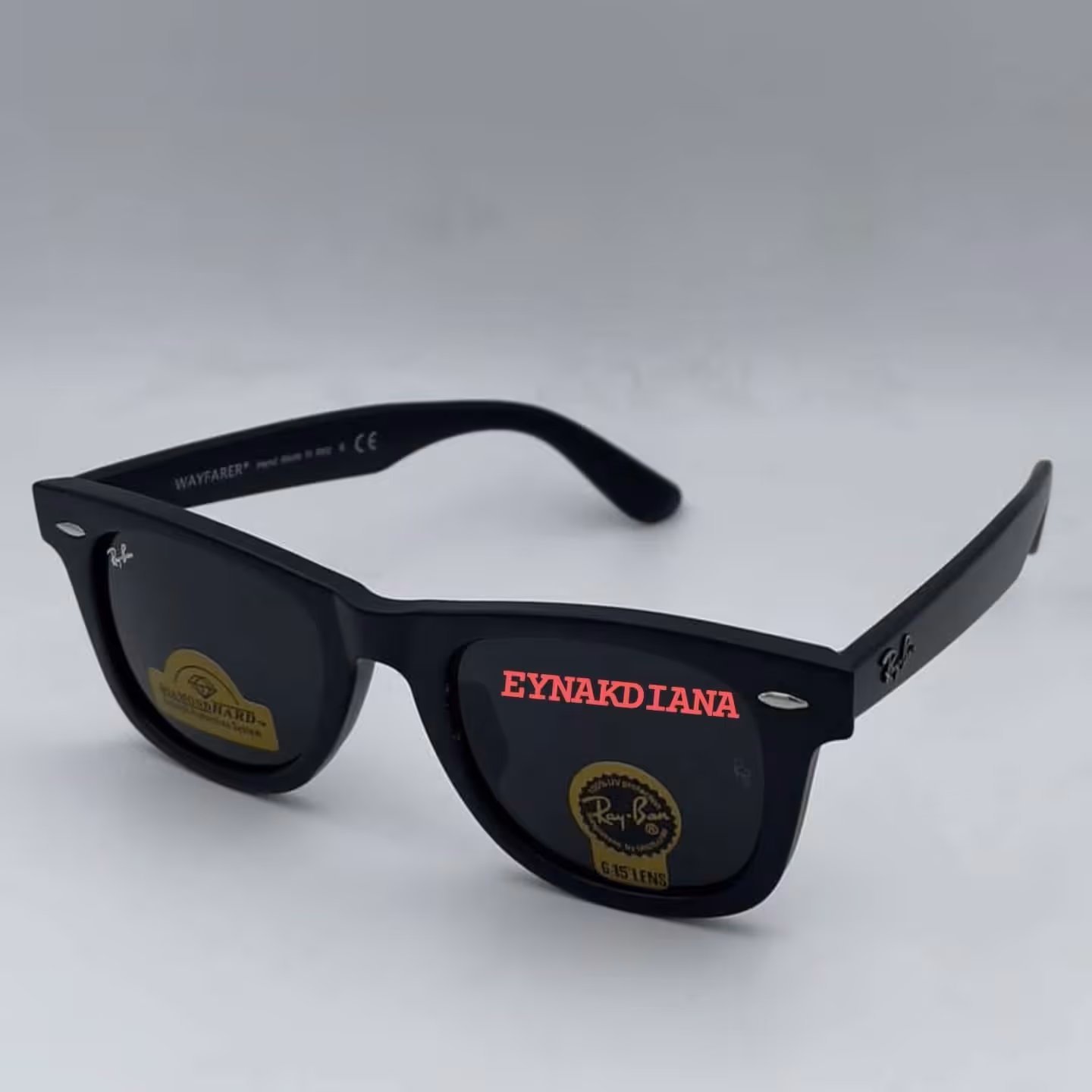 عینک آفتابی ری بن کائوچویی ویفر رنگ های مشکی مات و براق و سبز و مشکی دسته چریکی