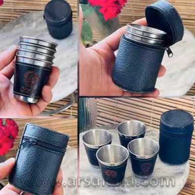 شات استیل 4 عددی کیف دار