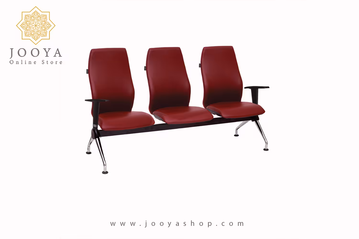 نیمکت انتظار نظری مدل وینر، پشت فوم پایه کروم چهار نفره W243