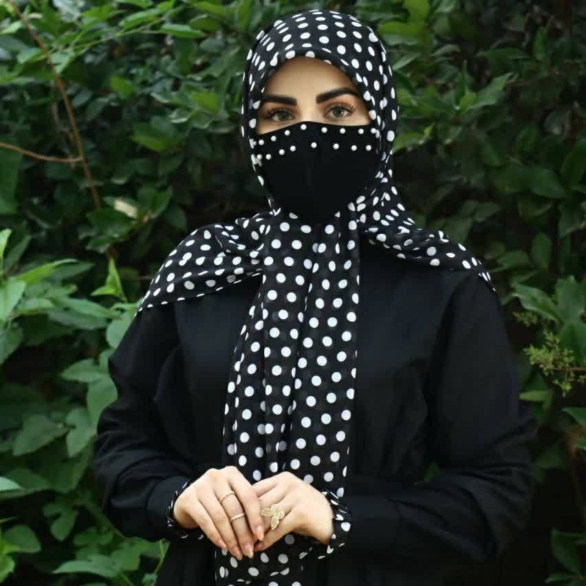 روسری خالدار حریر سفارشی عرض 120