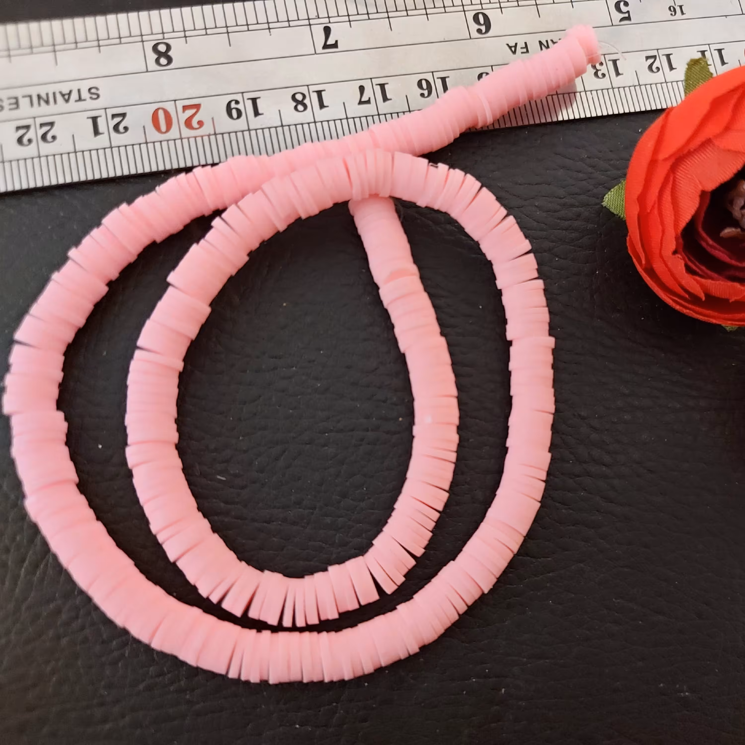 فیمو سایز 6 صورتی ریسه 30 سانتی