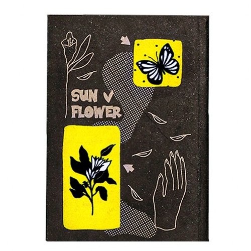 دفترچه یادداشت مدل بولت ژورنال نقطه ای طرح Sun Flower